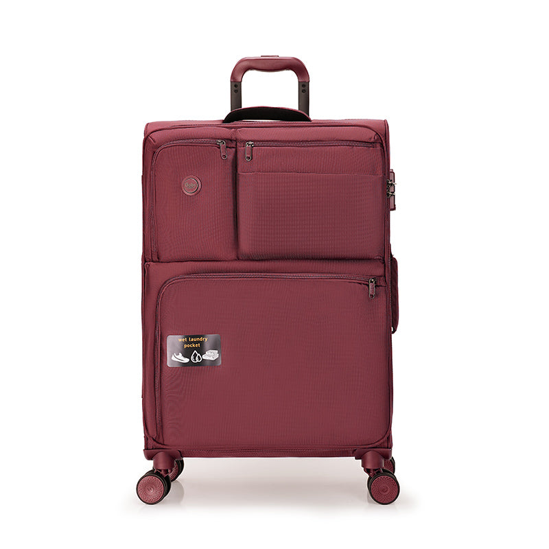 Original Goby London LUGGAGE New Arrival Lightweight Luggage Set Soft Fabric Trolley Travel Suitcase Set 4 Mute Spinner Wheels