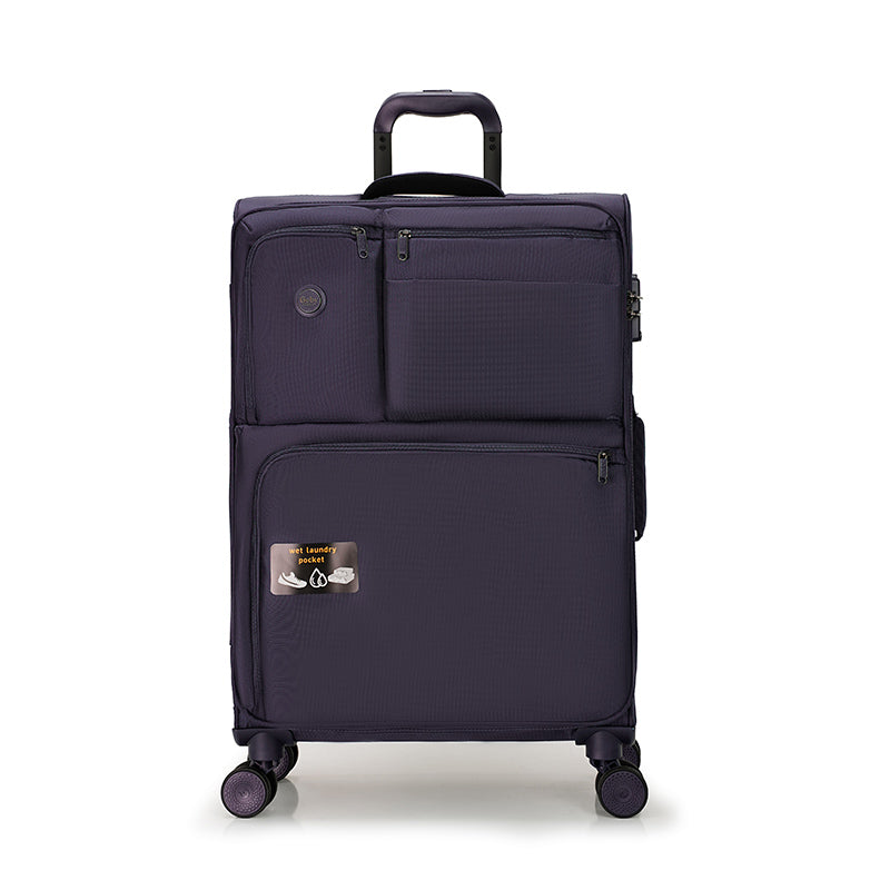 Original Goby London LUGGAGE New Arrival Lightweight Luggage Set Soft Fabric Trolley Travel Suitcase Set 4 Mute Spinner Wheels