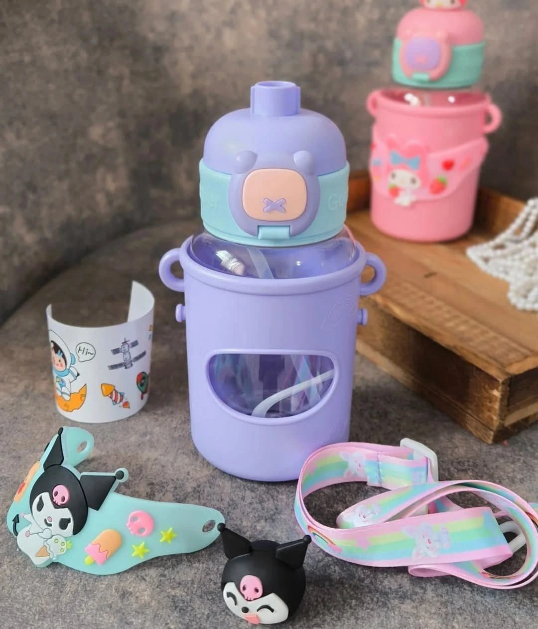 Newest Cute Disney Bottles, Children Use, Easy to carry, Imported bottle