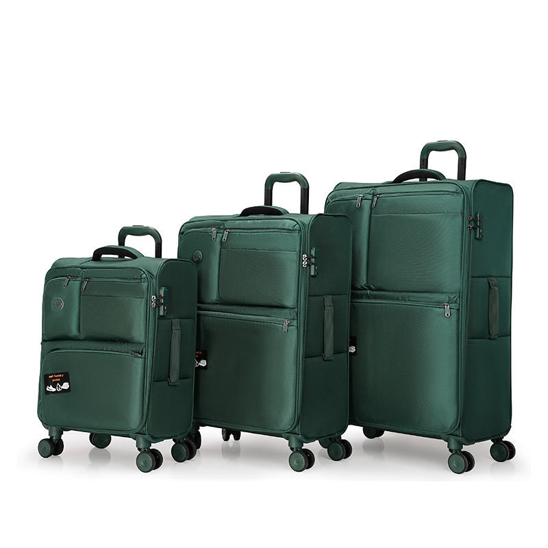 Original Goby London LUGGAGE New Arrival Lightweight Luggage Set Soft Fabric Trolley Travel Suitcase Set 4 Mute Spinner Wheels