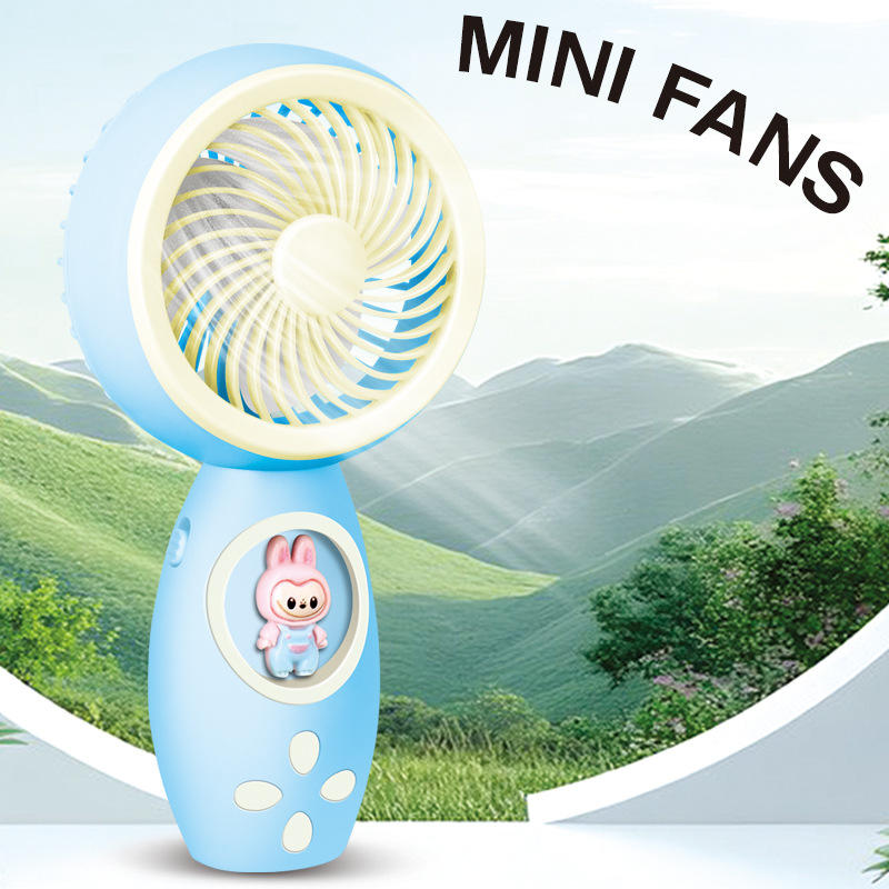 Outdoor USB Rechargeable Desktop Small Fan Gift Portable Cooling Cartoon Fruit Handheld Fan Promotional Business Gifts